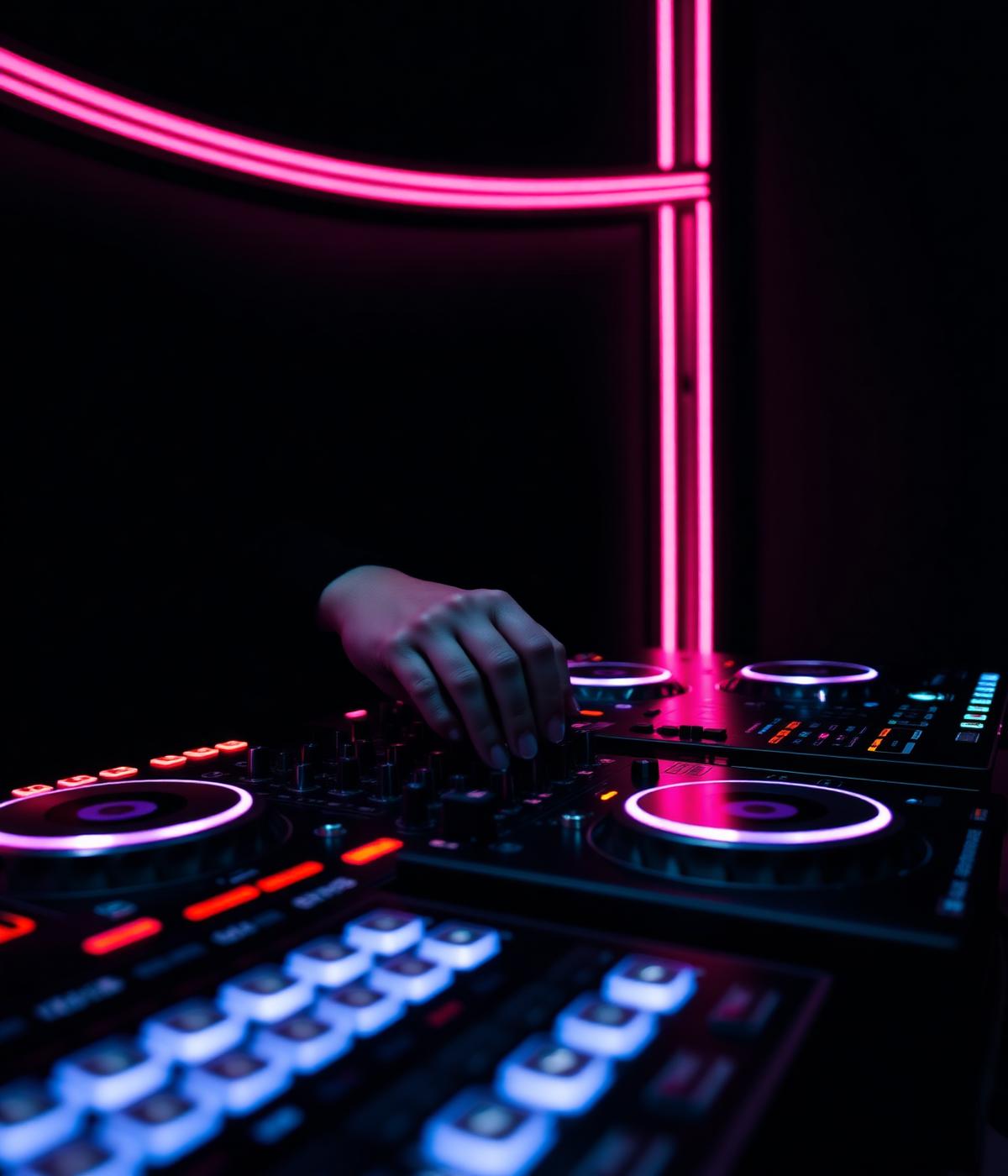 DJ mixing on controller