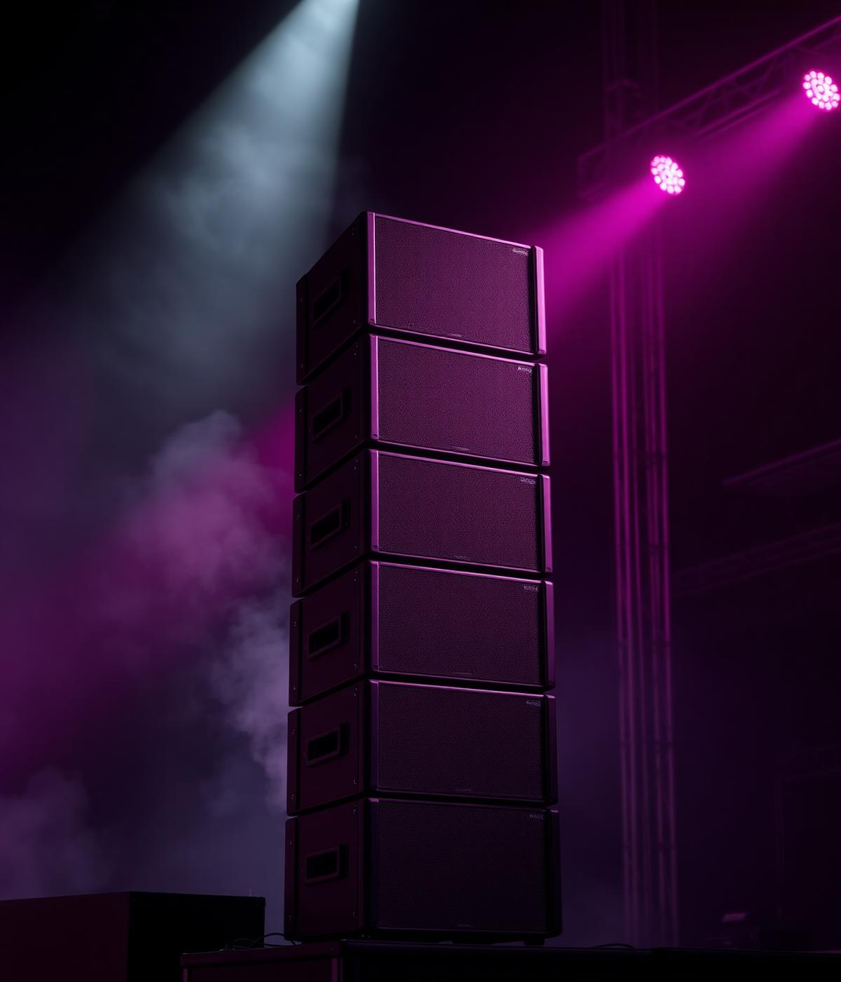 Line array speaker stack